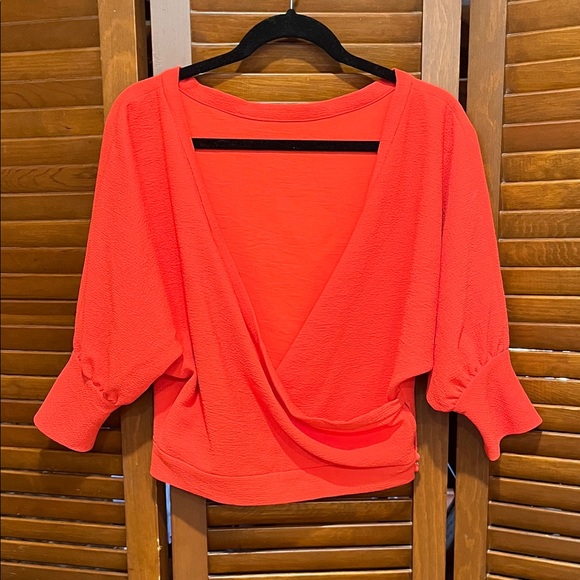 Rachel Comey orange Red Batwing Sleeve Top - Picture 7 of 12